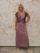 FALDA MIDI ENCAJE JOT