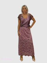 FALDA MIDI ENCAJE JOT