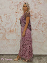 FALDA MIDI ENCAJE JOT