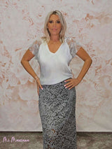 FALDA MIDI ENCAJE JOT