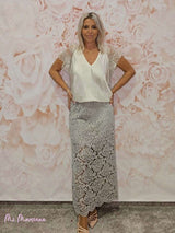 FALDA MIDI ENCAJE JOT