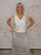 FALDA MIDI ENCAJE JOT