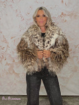 CHAQUETÓN  DOBLE PELO ANIMAL PRINT LUMINA