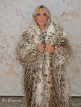 ABRIGO DOBLE PELO ANIMAL PRINT LUMINA