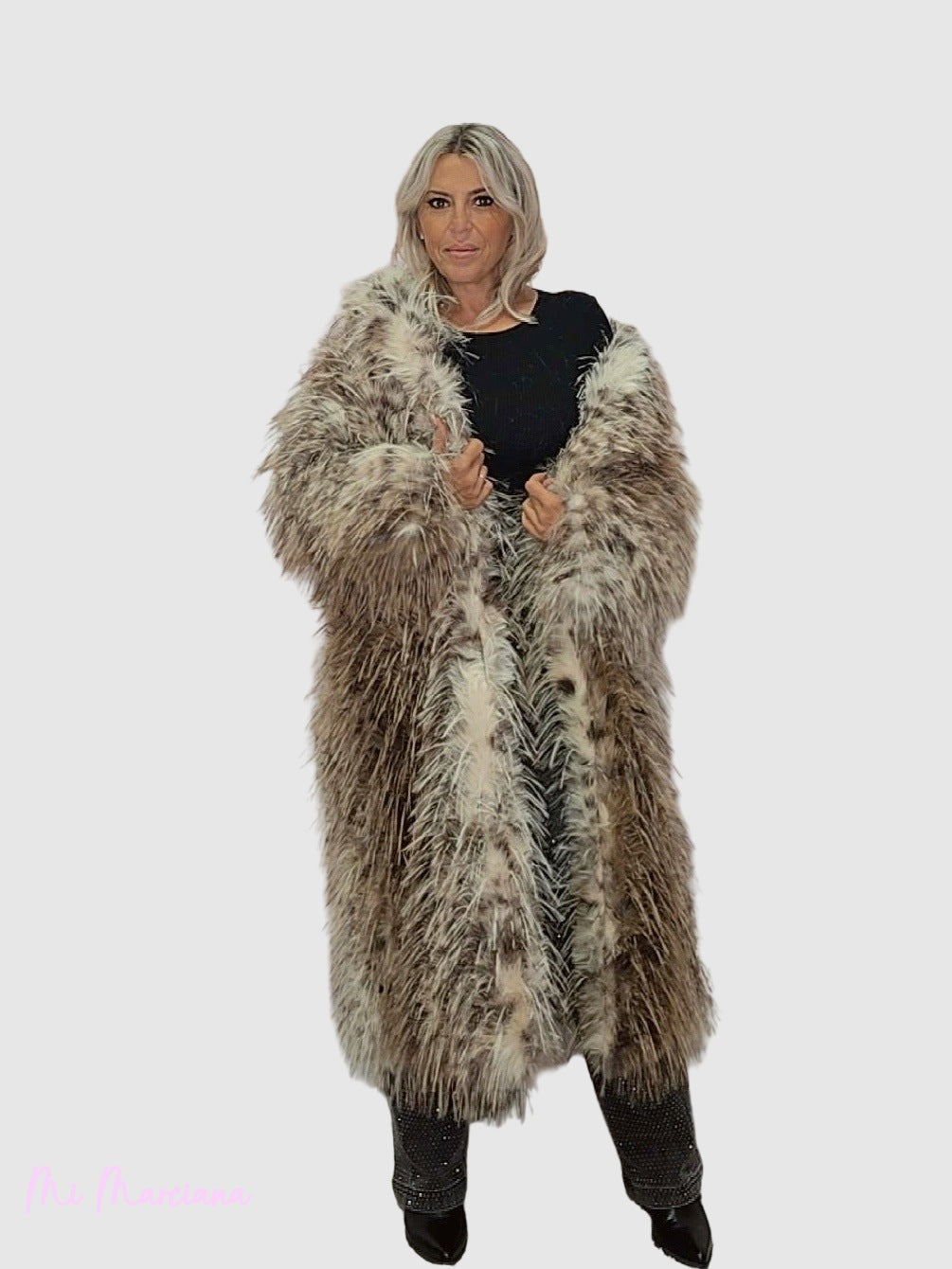 ABRIGO DOBLE PELO ANIMAL PRINT LUMINA