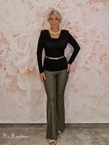 Calça flare JOT LUREX