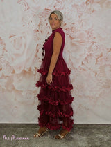 ABITO IN MAGLIA COMBINATA CON TULLE E VOLANT