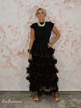 ABITO IN MAGLIA COMBINATA CON TULLE E VOLANT