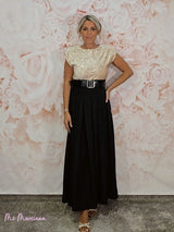 ABITO COMBINATO CON SPALLINE E PAILLETTES