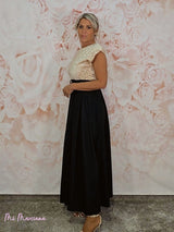 ABITO COMBINATO CON SPALLINE E PAILLETTES