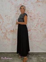 ABITO COMBINATO CON SPALLINE E PAILLETTES