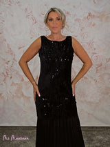 ABITO PLISSETTATO CON PAILLETTES COMBINATE