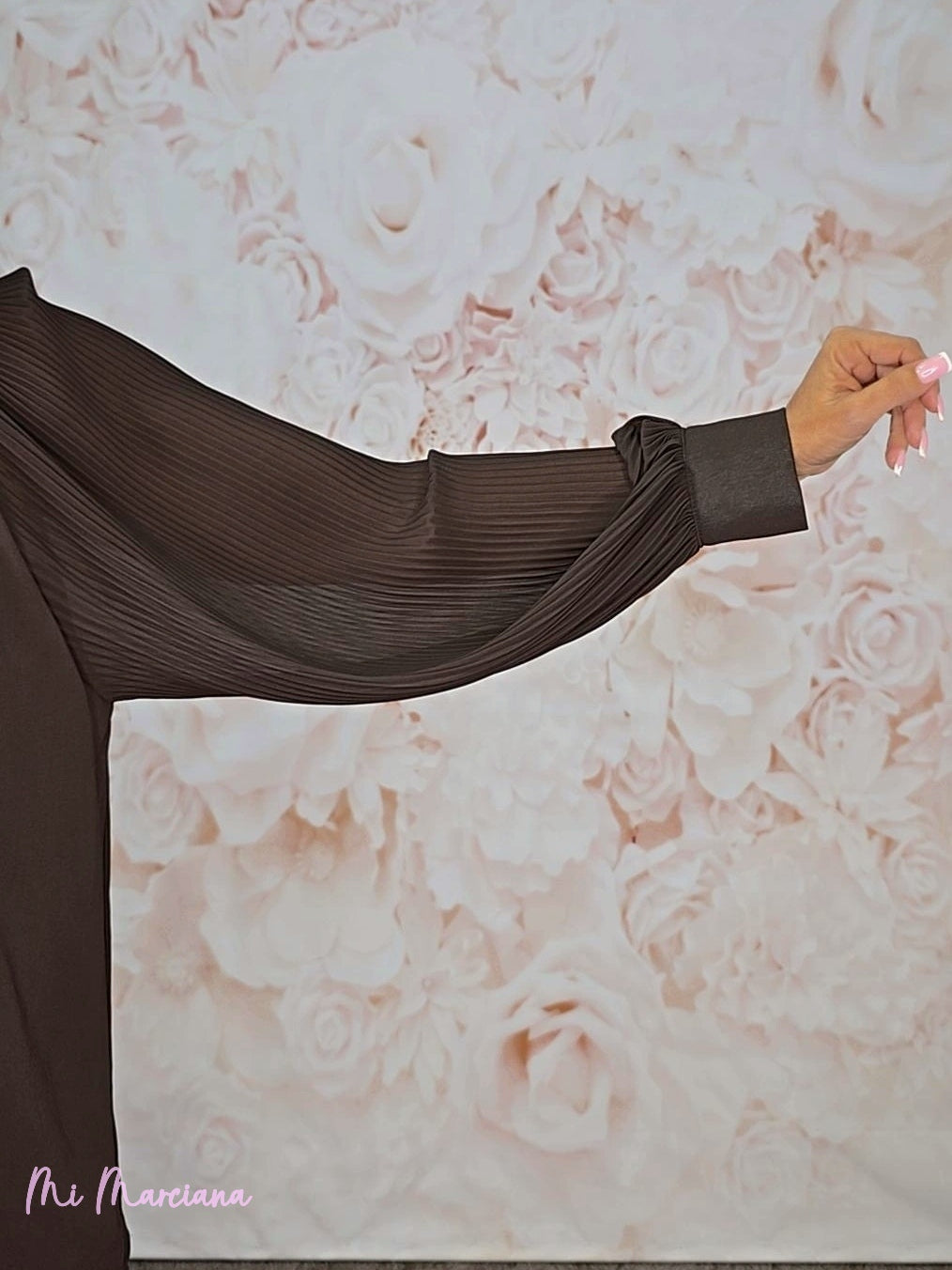 BLUSA GASA MANGAS PLISADA