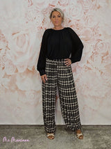 Calças de chiffon estampadas com Aladdin