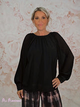 BLUSA GASA MANGAS PLISADA