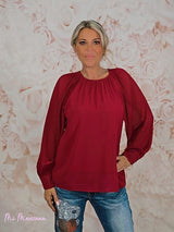 BLUSA GASA MANGAS PLISADA