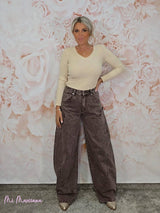 JEANS BALLON MARRÓN JOT