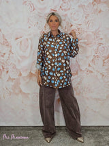 CAMISA ESTAMPADA GASA STRASS JOT