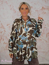 CAMISA ESTAMPADA GASA STRASS JOT