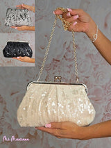 SAC À PAILLETTES AVEC CHAÎNE DORÉE