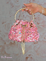 SAC EN PIERRE AVEC POIGNÉE EN STRASS