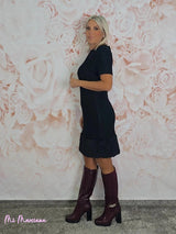 VESTIDO CURTO DE PELE TRICÔ