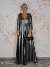 VESTIDO OVERSIZE PICO LUREX