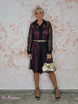 VESTIDO CAMISERO CORTO ENCAJE CONTRASTE JOT