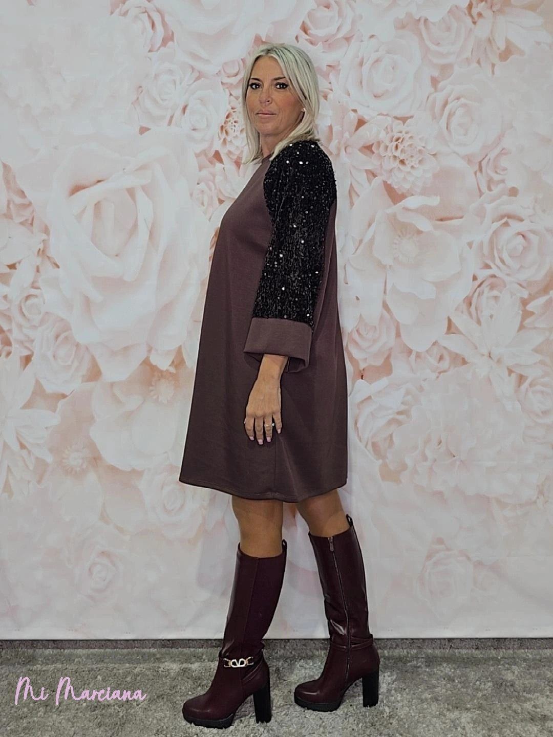 VESTIDO DE PAETÊS OVERSIZED