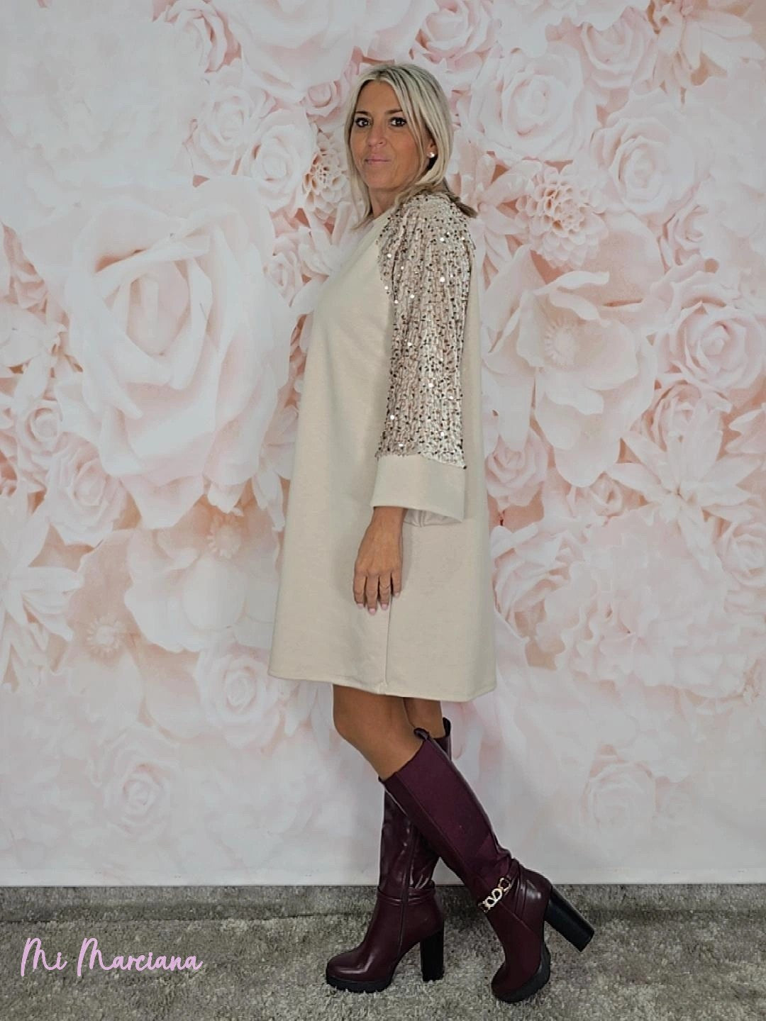 VESTIDO DE PAETÊS OVERSIZED