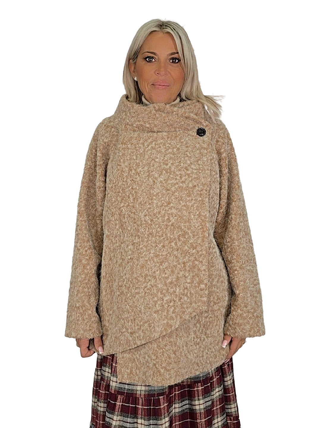 CHAQUETON CRUZADA LANA FLOCADA  JOT