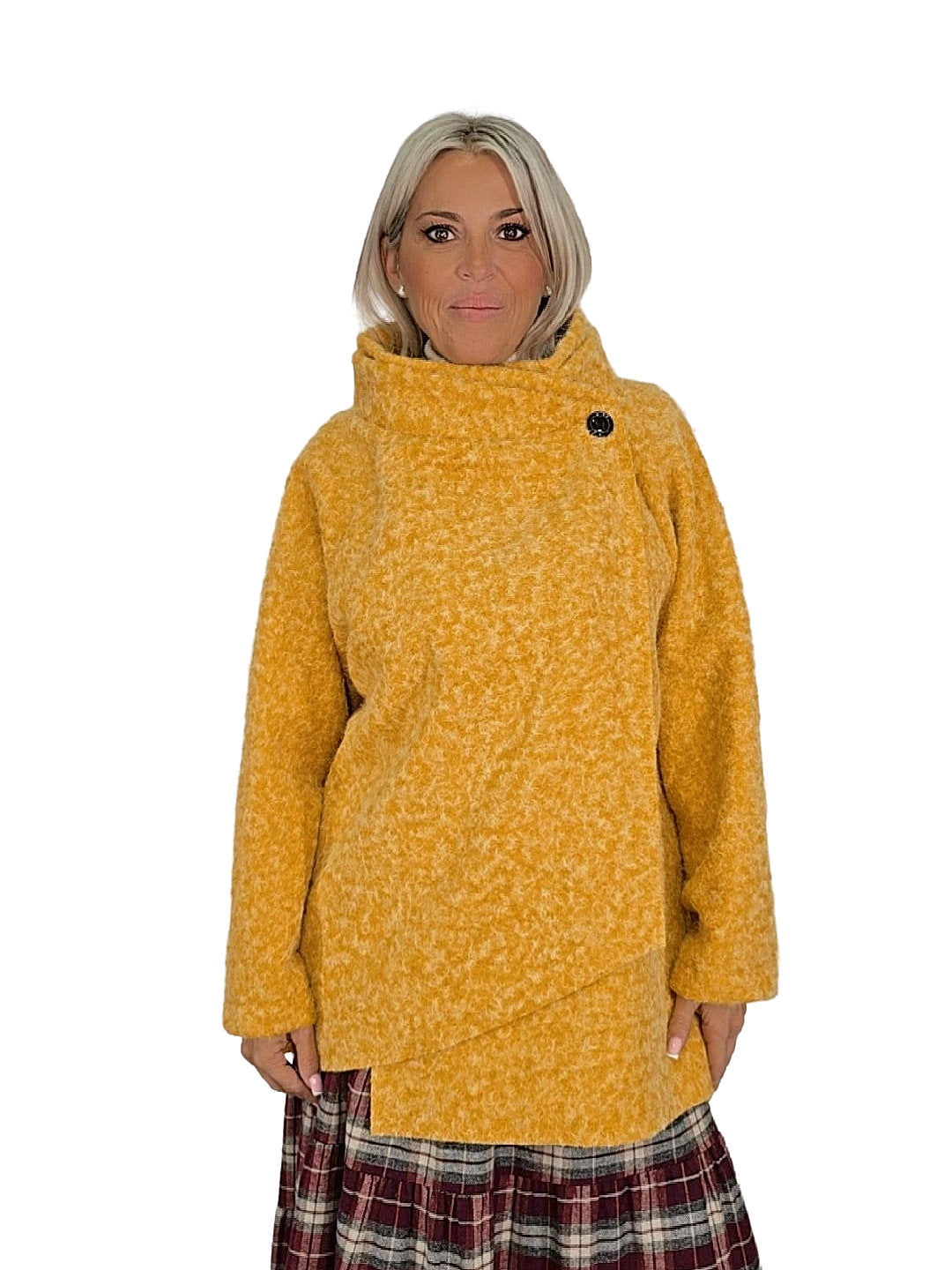 CHAQUETON CRUZADA LANA FLOCADA  JOT