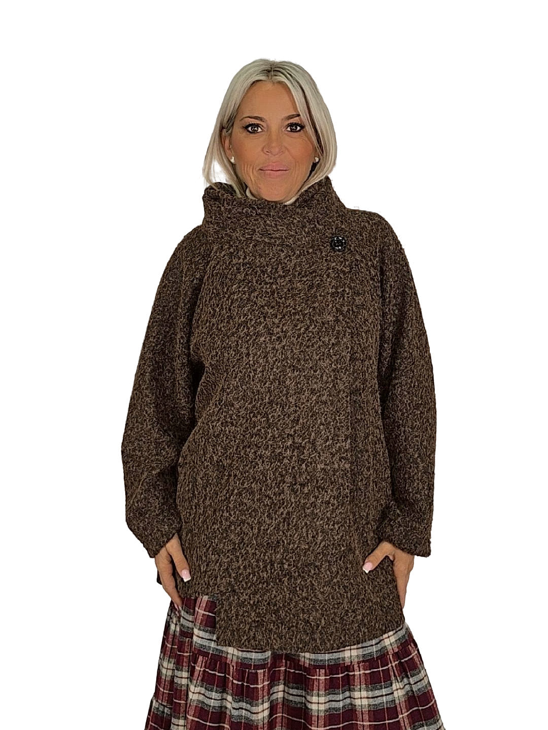 CHAQUETON CRUZADA LANA FLOCADA  JOT