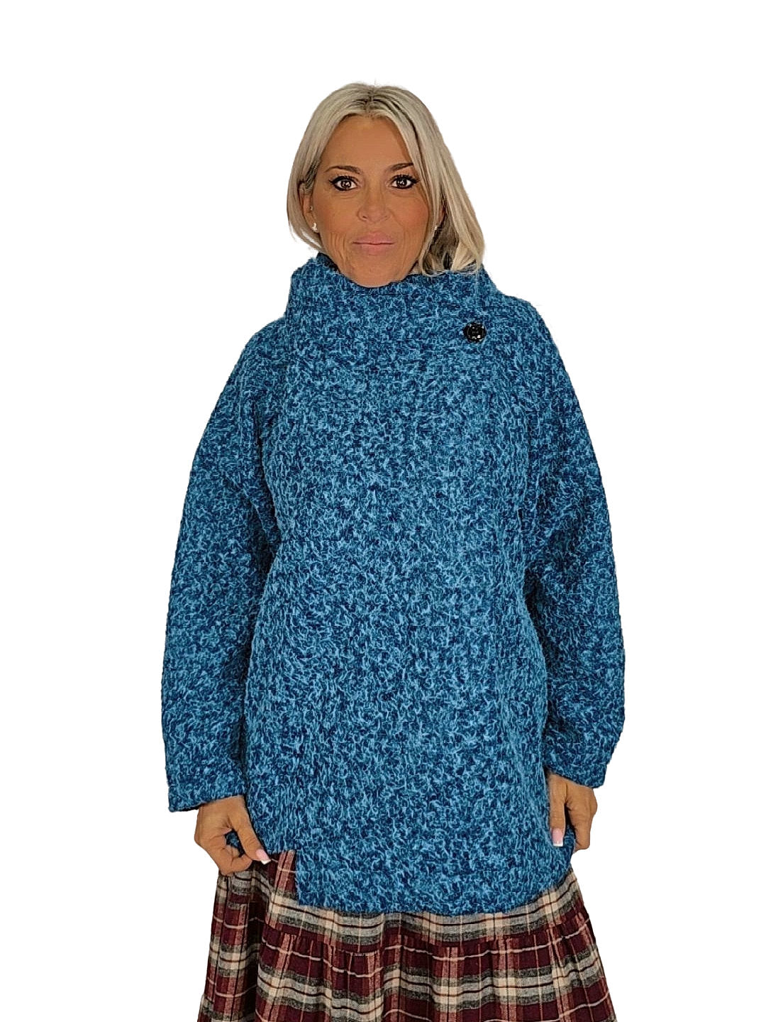 CHAQUETON CRUZADA LANA FLOCADA  JOT