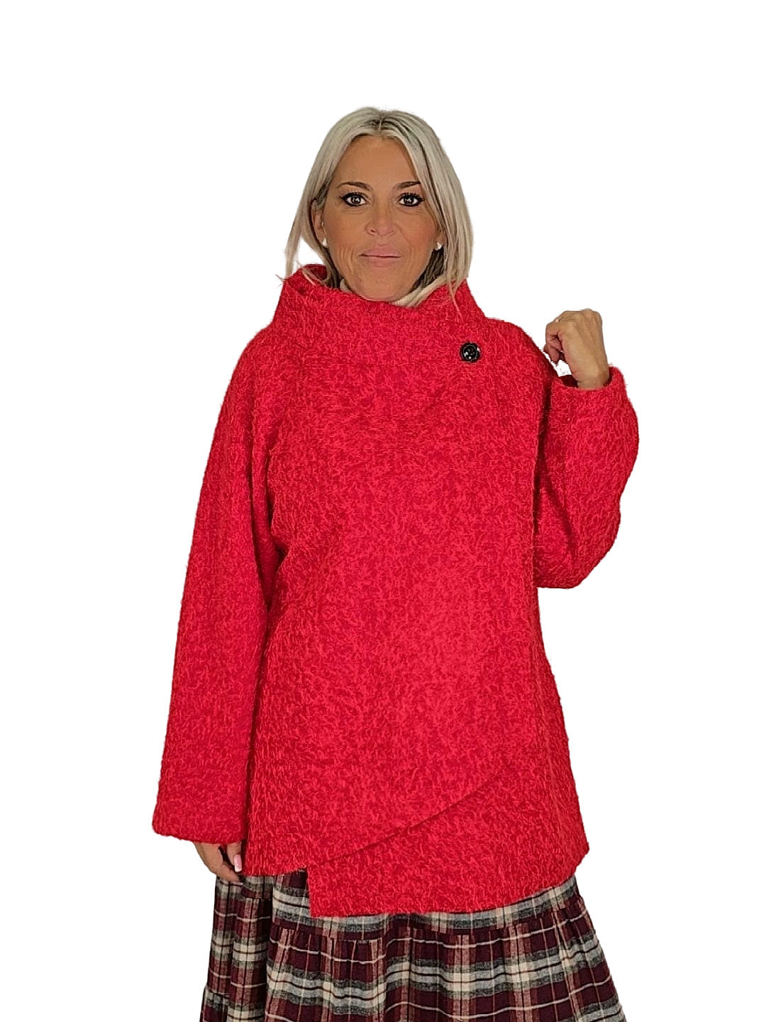 CHAQUETON CRUZADA LANA FLOCADA  JOT