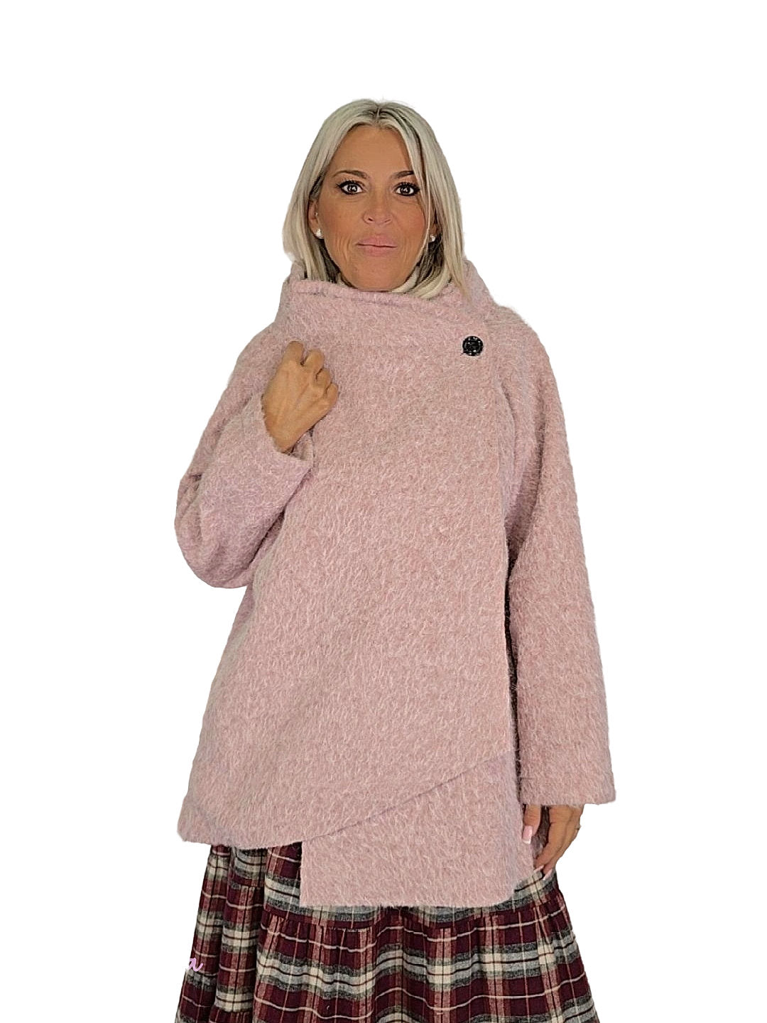 CHAQUETON CRUZADA LANA FLOCADA  JOT