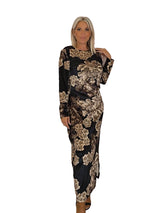 VESTIDO TERCIOPELO FLORES