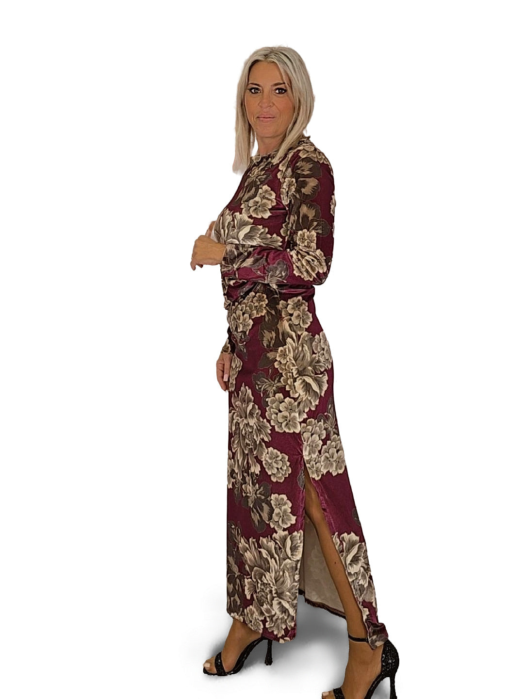 VESTIDO TERCIOPELO FLORES