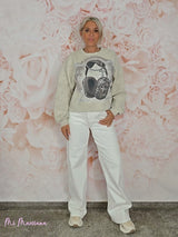 SUDADERA CORTA AURICULARES STRASS JOT