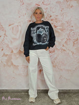 SUDADERA CORTA AURICULARES STRASS JOT