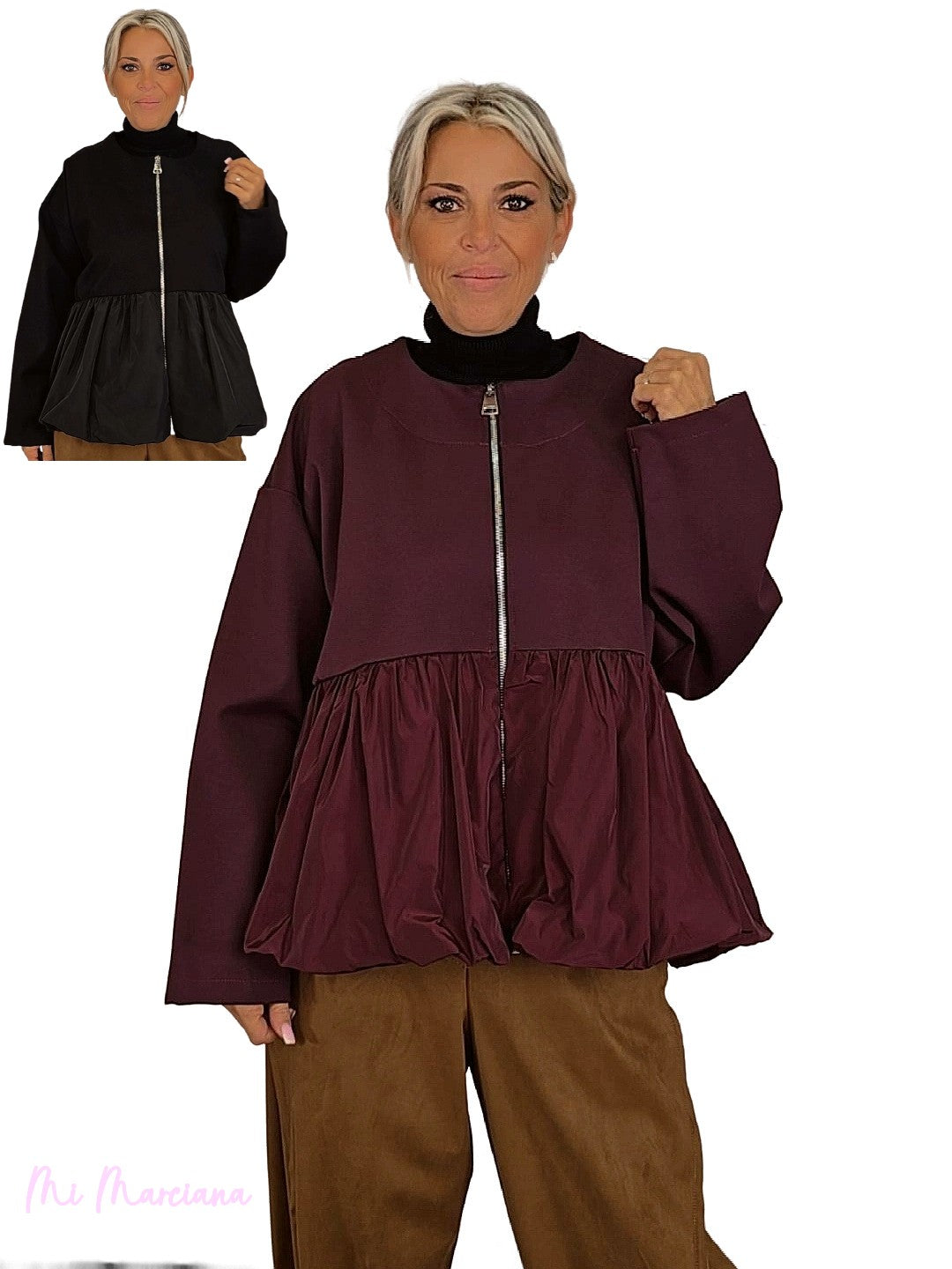 Kombinierte Ballon-Taftjacke