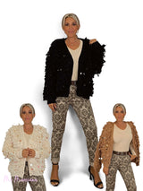 CHAQUETA RIZO LENTEJUELAS JOT