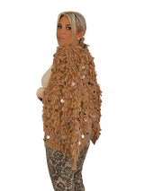 Casaco JOT com folhos e lantejoulas