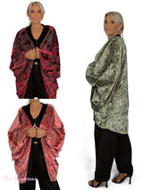 KIMONO IN VELLUTO RICAMATO JOT CON GLITTER