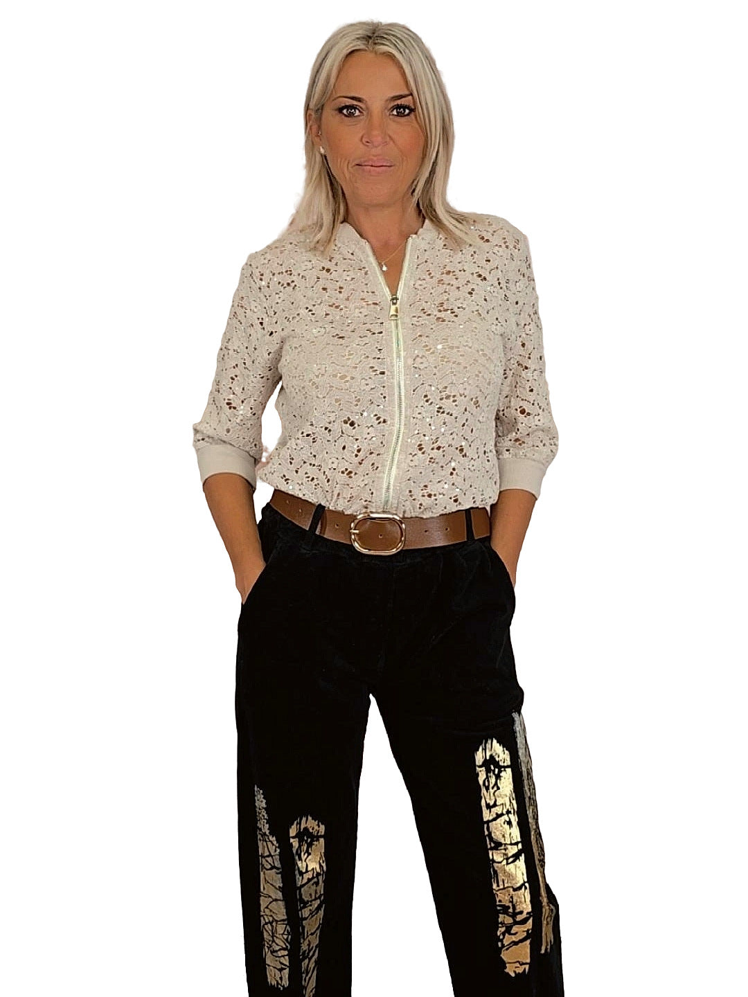 PANTALÓN BAGGY MICROPANA METALIZADO