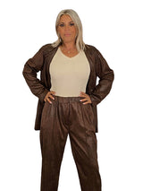 SET IN CAMOSCIO MARRONE INVECCHIATO