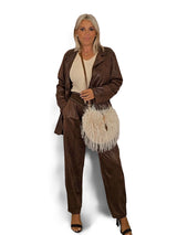 SET IN CAMOSCIO MARRONE INVECCHIATO