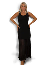 VESTIDO PUNTO COMBINADO PLISADO