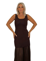 VESTIDO PUNTO COMBINADO PLISADO