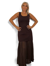 VESTIDO PUNTO COMBINADO PLISADO